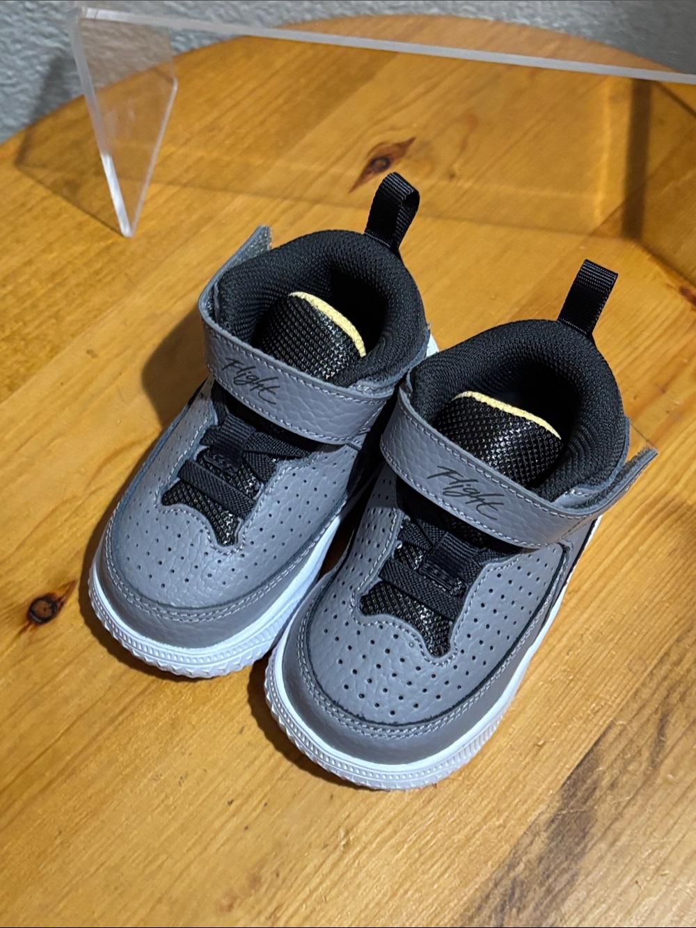 Nike Kids Gray Velcro Athletic Shoes 5C